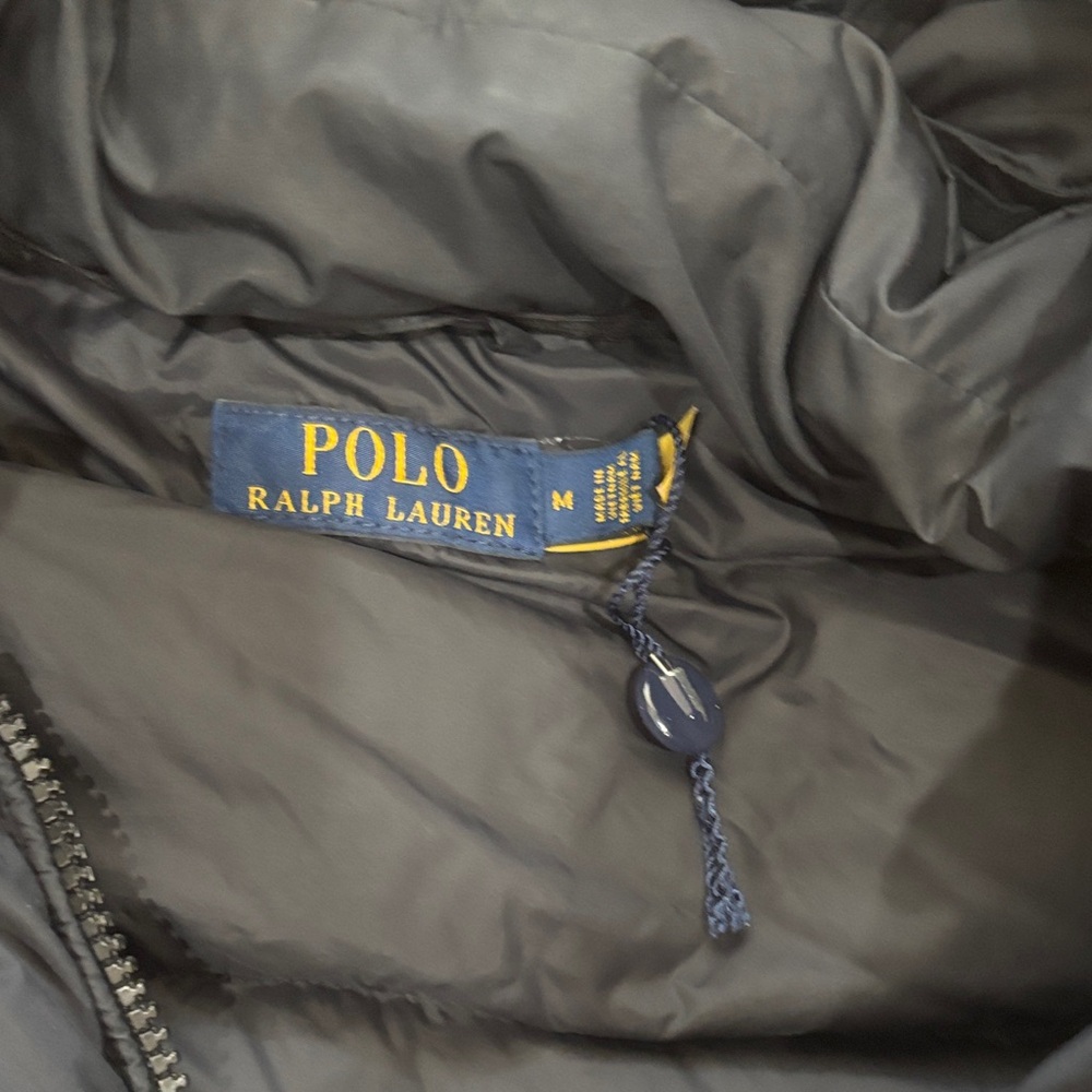 Polo by Ralph Lauren Black Puffer Coat with Fur Hood - Picture 3 of 6